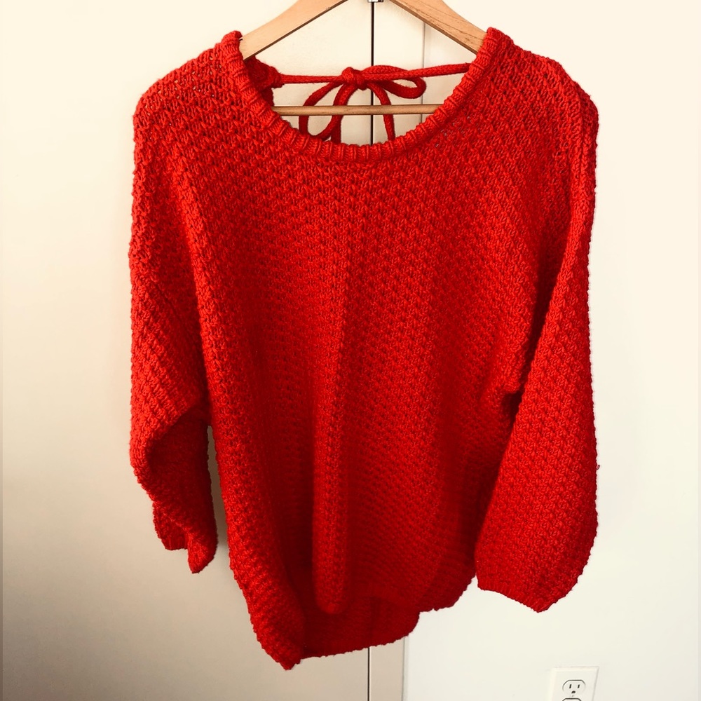 Chunky red sweater Monki S